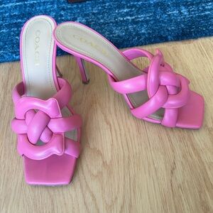 Coach Fuchsia Knotted Heels